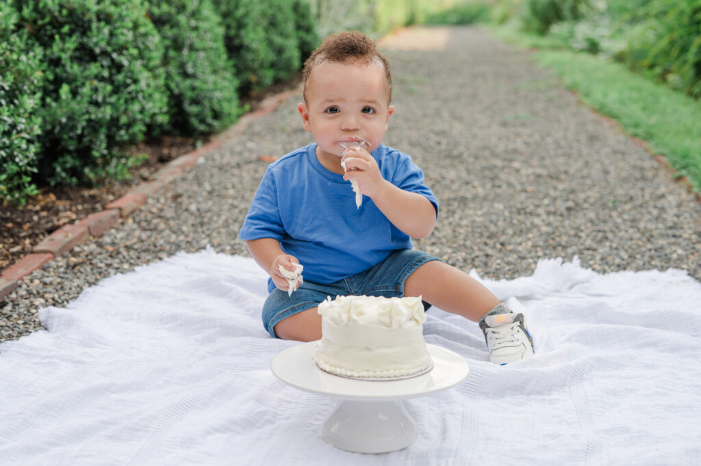 Milestone & cake smash photo session with Click Joy Photography in Wilmington DE