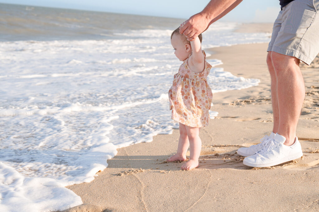 Family Beach Photoshoot during Summer Family Vacation at Ocean City Maryland