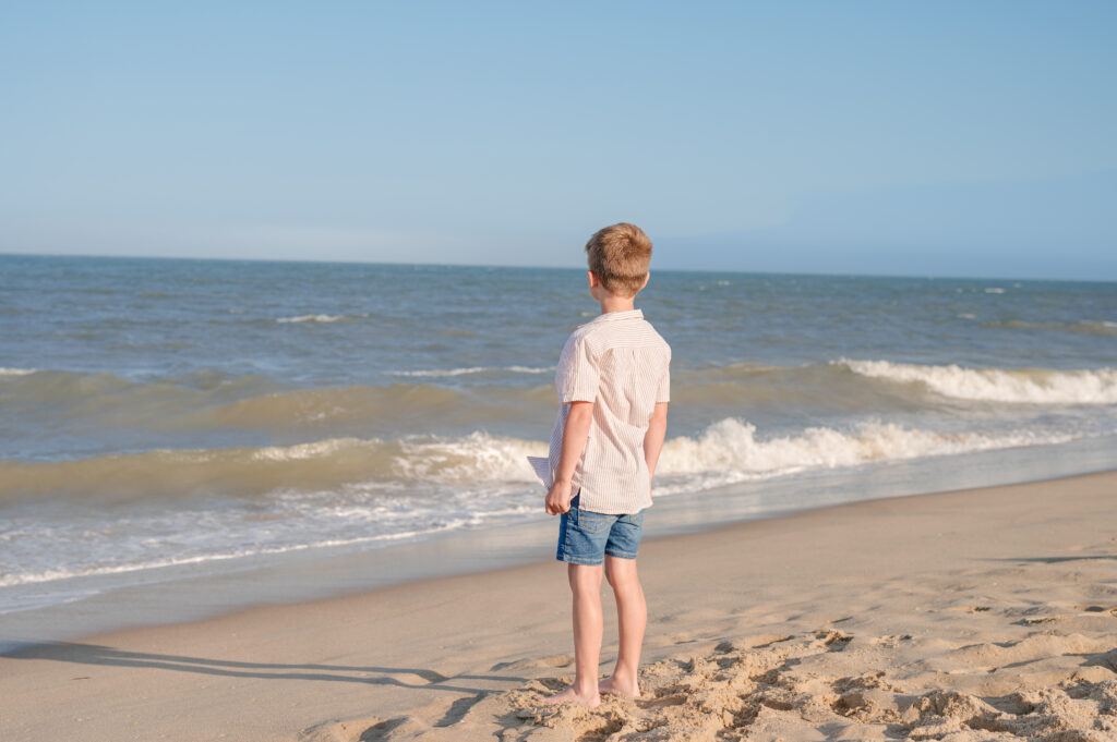 Family Beach Photoshoot during Summer Family Vacation at Ocean City Maryland