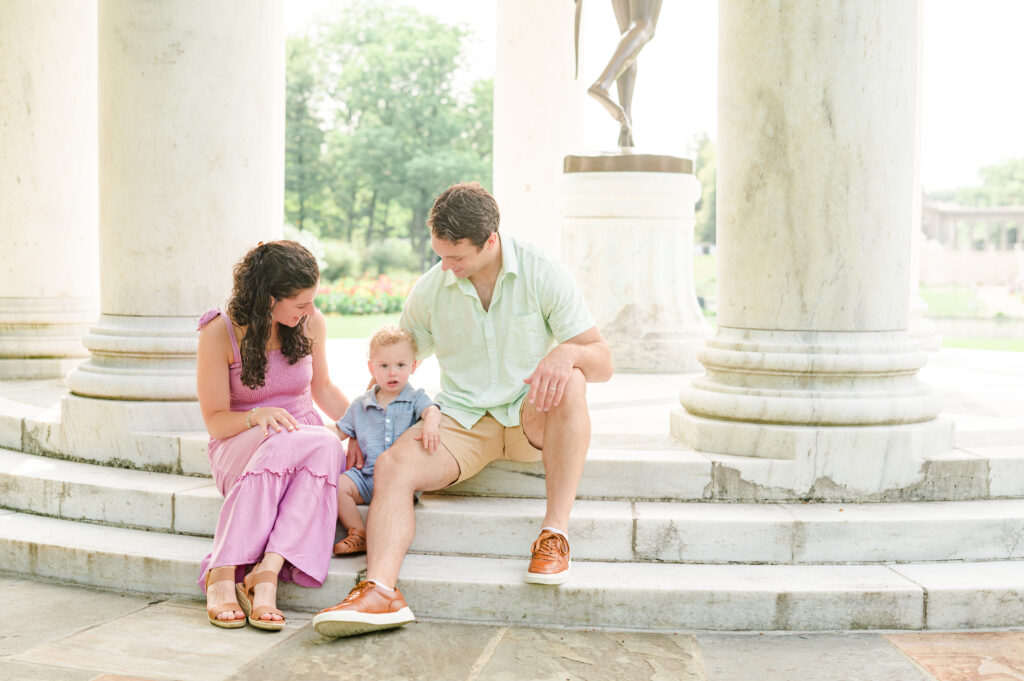 Family photos at the Nemours Estate in Wilmington Delaware