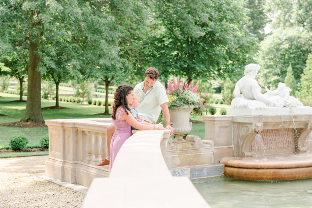 Family photos at the Nemours Estate in Wilmington Delaware