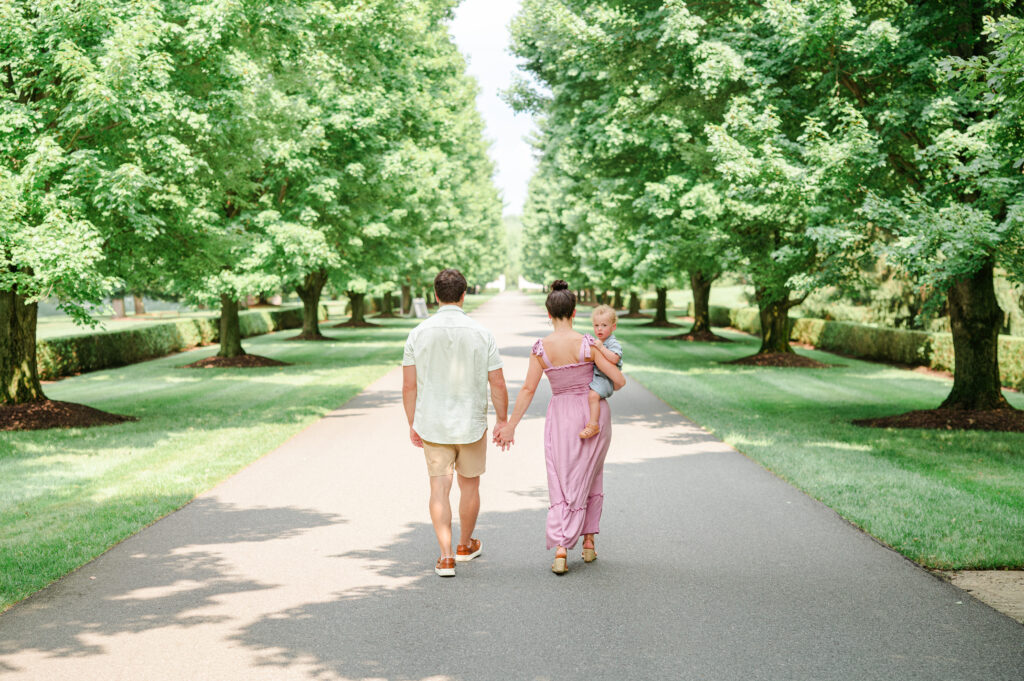 Family photos at the Nemours Estate in Wilmington Delaware