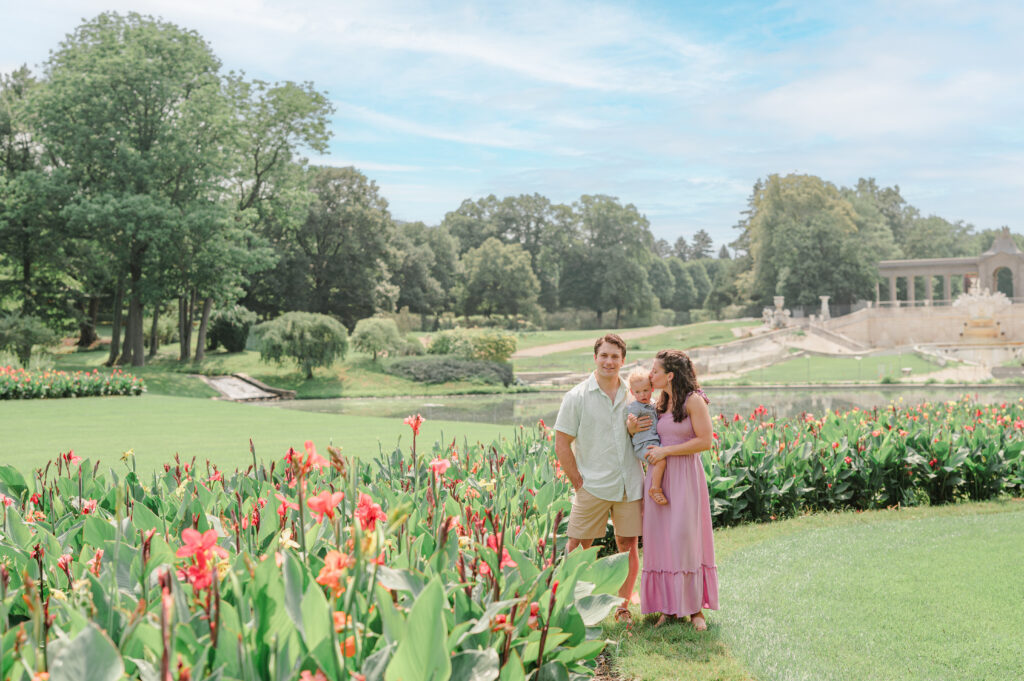 Family photos at the Nemours Estate in Wilmington Delaware