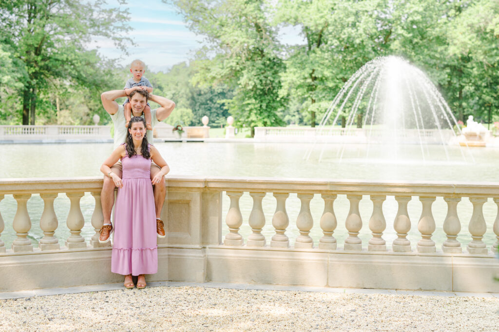 Family photos at the Nemours Estate in Wilmington Delaware