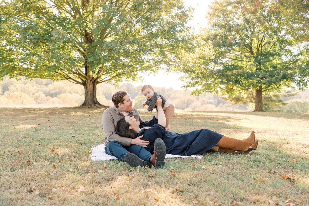 Fall family photo taken by Delaware Family photographer at Brandywine Creek State Park 